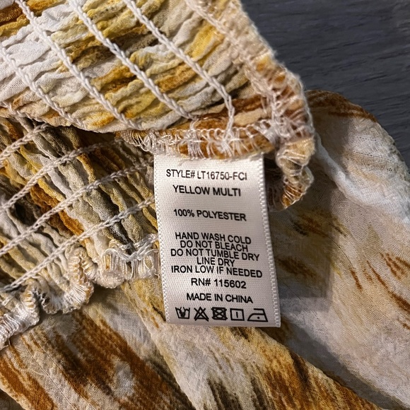 LUSH Yellow Multi Medium Tank Top NWT - Picture 3 of 5